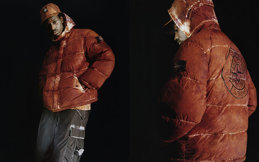 supreme stone island puffer