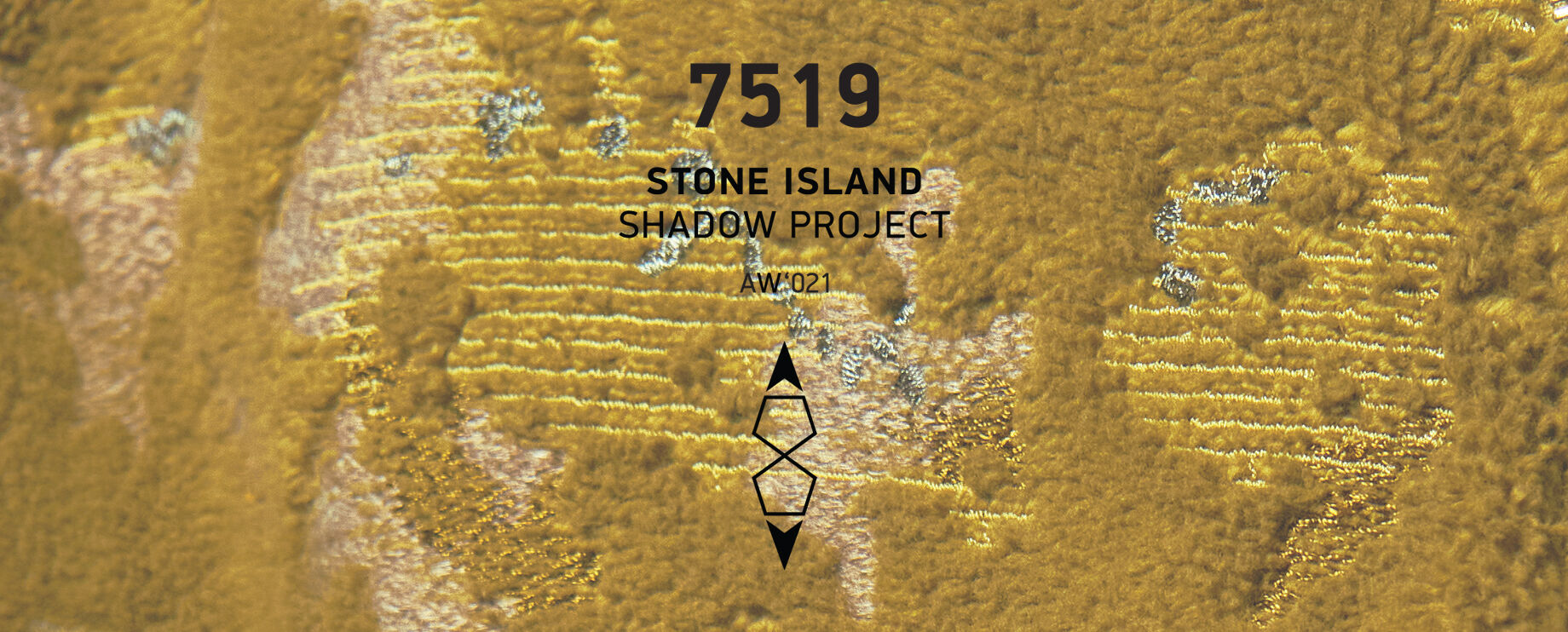 Yellow textured camo pattern background with overlaid Shadow Project graphics.